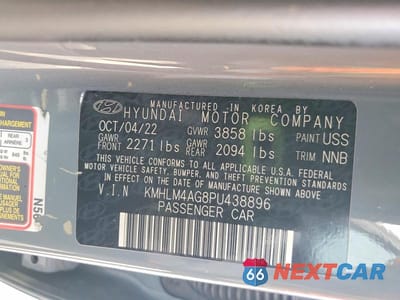 Zdjęcie 13 z 13 samochodu: 2023 HYUNDAI ELANTRA SEL VIN:KMHLM4AG8PU438896 - miniatura