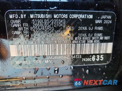 Zdjęcie 12 z 12 samochodu: 2024 MITSUBISHI OUTLANDER SE VIN:JA4J4VA84RZ054723 - miniatura