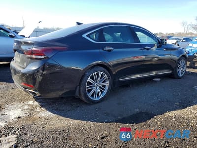 Trzecie zdjęcie samochodu z tyłu: 2018 GENESIS G80 VIN:KMHGN4JE4JU245925 - miniatura