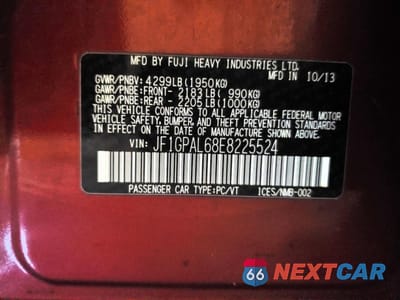 Zdjęcie 12 z 13 samochodu: 2014 SUBARU IMPREZA SPORT PREMIUM VIN:JF1GPAL68E8225524 - miniatura