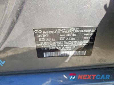 Zdjęcie 13 z 13 samochodu: 2019 HYUNDAI SONATA SE VIN:5NPE24AF2KH804137 - miniatura