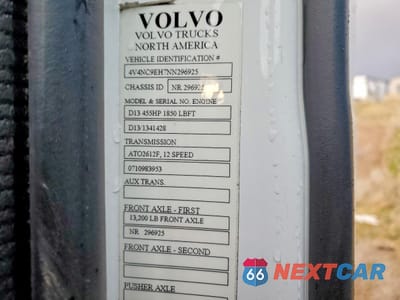 Zdjęcie 10 z 10 samochodu: 2022 VOLVO VN VNL VIN:4V4NC9EH7NN296925 - miniatura