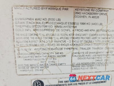Zdjęcie 10 z 10 samochodu: 2013 KEYSTONE OUTBACK CAMPER VIN:4YDT29821DB453228 - miniatura