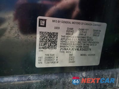 Zdjęcie 13 z 13 samochodu: 2020 CHEVROLET EQUINOX LT VIN:2GNAXJEV4L6162274 - miniatura