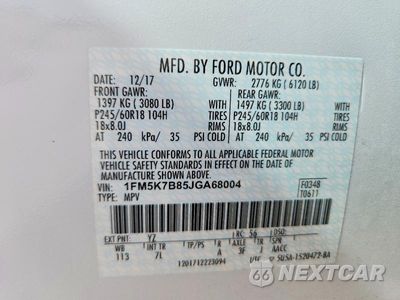 Zdjęcie 13 z 13 samochodu: 2018 FORD EXPLORER VIN:1FM5K7B85JGA68004 - miniatura