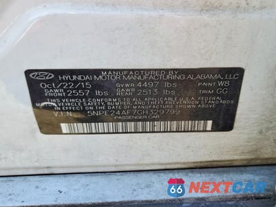 Zdjęcie 12 z 12 samochodu: 2016 HYUNDAI SONATA SE VIN:5NPE24AF7GH329799 - miniatura