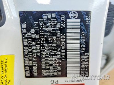 Zdjęcie 12 z 12 samochodu: 2014 TOYOTA CAMRY L VIN:4T4BF1FK0ER406500 - miniatura