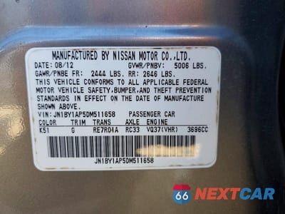 Zdjęcie 12 z 12 samochodu: 2013 INFINITI M37 BASE VIN:JN1BY1AP5DM511658 - miniatura