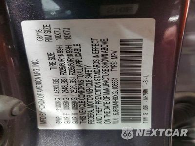 Zdjęcie 13 z 13 samochodu: 2016 HONDA CR-V TOURING VIN:5J6RM4H9XGL106531 - miniatura