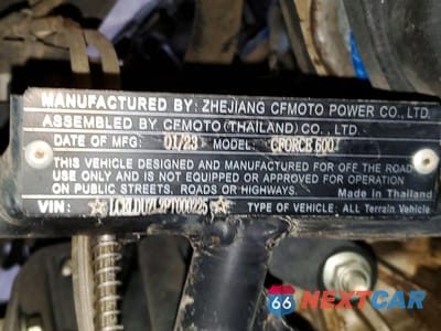 Zdjęcie 10 z 11 samochodu: 2023 CFMOTO CFORCE 600 ATV VIN:LCELDUZL2PT000225 - miniatura
