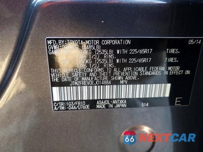 Zdjęcie 13 z 13 samochodu: 2014 TOYOTA RAV4 LE VIN:JTMZFREV0EJ014884 - miniatura