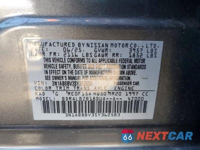 Zdjęcie 13 z 13 samochodu: 2025 NISSAN SENTRA S VIN:3N1AB8BV3SY362583 - miniatura