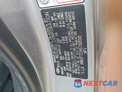 Zdjęcie 13 z 13 samochodu: 2006 KIA NEW SPORTAGE VIN:KNDJF723467168100 - miniatura