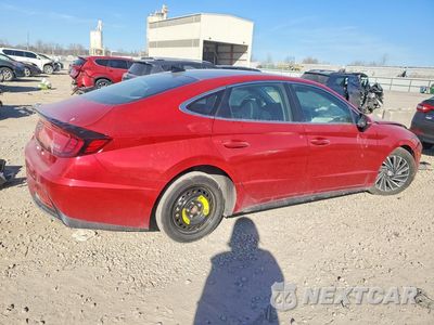 Trzecie zdjęcie samochodu z tyłu: 2021 HYUNDAI SONATA HYBRID VIN:KMHL54JJ5MA031172 - miniatura