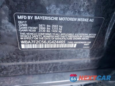 Zdjęcie 12 z 12 samochodu: 2018 BMW 750I XDRIVE VIN:WBA7F2C56JG424465 - miniatura