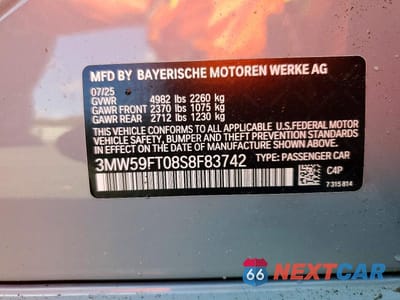 Zdjęcie 13 z 13 samochodu: 2025 BMW M340I VIN:3MW59FT08S8F83742 - miniatura
