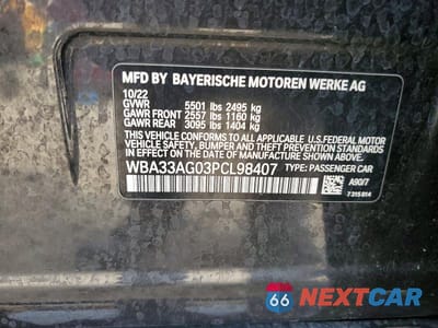 Zdjęcie 12 z 12 samochodu: 2023 BMW 530XE VIN:WBA33AG03PCL98407 - miniatura