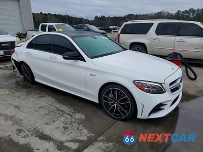 Czwarte zdjęcie samochodu z boku: 2019 MERCEDES-BENZ C 43 AMG VIN:55SWF6EB3KU300799 - miniatura