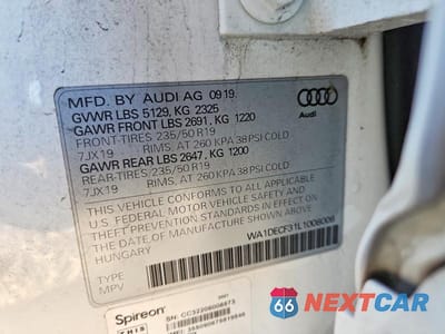 Zdjęcie 13 z 13 samochodu: 2020 AUDI Q3 PREMIUM S LINE VIN:WA1DECF31L1008008 - miniatura