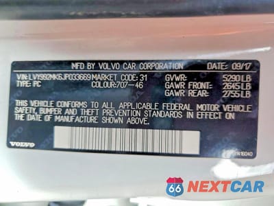 Zdjęcie 12 z 12 samochodu: 2018 VOLVO S90 T6 MOMENTUM VIN:LVY992MK6JP033669 - miniatura