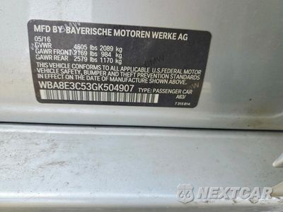 Zdjęcie 13 z 13 samochodu: 2016 BMW 328 4D SEDAN 328I XDRIVE SPORT VIN:WBA8E3C53GK504907 - miniatura