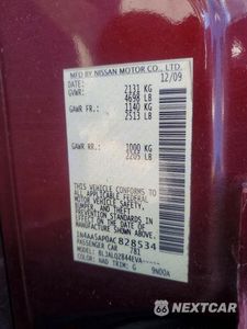 Zdjęcie 12 z 12 samochodu: 2010 NISSAN MAXIMA S VIN:1N4AA5AP0AC828534 - miniatura
