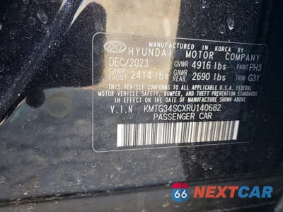 Zdjęcie 12 z 12 samochodu: 2024 GENESIS G70 2.5T STANDARD VIN:KMTG34SCXRU140682 - miniatura