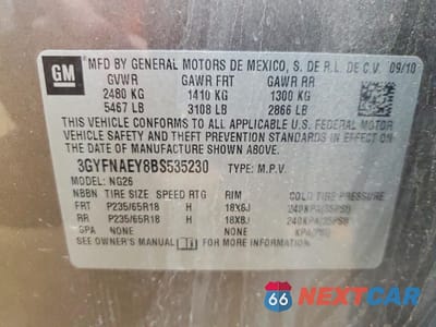 Zdjęcie 13 z 14 samochodu: 2011 CADILLAC SRX LUXURY COLLECTION VIN:3GYFNAEY8BS535230 - miniatura