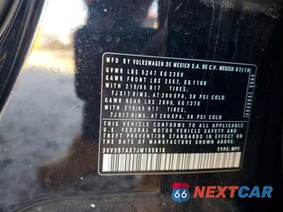 Zdjęcie 13 z 13 samochodu: 2018 VOLKSWAGEN TIGUAN SE VIN:3VV3B7AX7JM199818 - miniatura