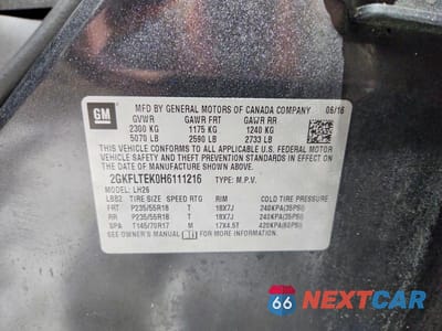 Zdjęcie 13 z 13 samochodu: 2017 GMC TERRAIN SLE VIN:2GKFLTEK0H6111216 - miniatura