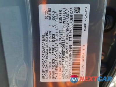 Zdjęcie 13 z 14 samochodu: 2025 HONDA CIVIC SI VIN:2HGFE1E52SH476269 - miniatura