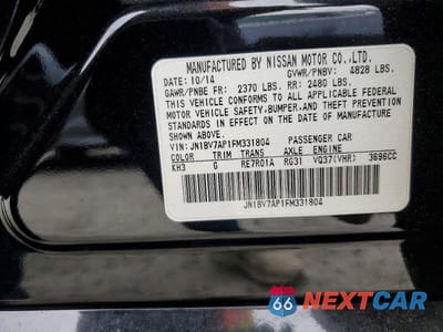 Zdjęcie 12 z 12 samochodu: 2015 INFINITI Q50 BASE VIN:JN1BV7AP1FM331804 - miniatura