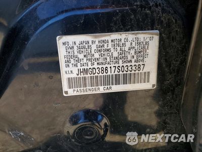 Zdjęcie 13 z 14 samochodu: 2007 HONDA FIT S VIN:JHMGD38617S033387 - miniatura