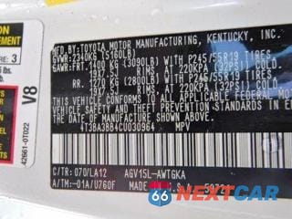 Zdjęcie 11 z 11 samochodu: 2012 TOYOTA VENZA XLE VIN:4T3BA3BB4CU030964 - miniatura