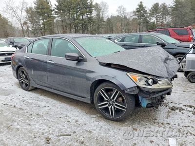 Czwarte zdjęcie samochodu z boku: 2016 HONDA ACCORD SPORT VIN:1HGCR2F56GA179507 - miniatura