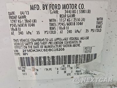 Zdjęcie 13 z 14 samochodu: 2013 FORD EDGE LIMITED VIN:2FMDK3KC6DBC25205 - miniatura