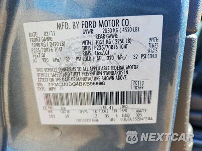 Zdjęcie 13 z 13 samochodu: 2011 FORD ESCAPE XLT VIN:1FMCU0DG4BKB95998 - miniatura