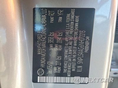 Zdjęcie 12 z 12 samochodu: 2022 HYUNDAI ELANTRA SEL VIN:5NPLS4AG6NH072213 - miniatura