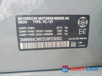 Zdjęcie 12 z 12 samochodu: 2025 BMW 330XI VIN:3MW89CW03S8F03092 - miniatura