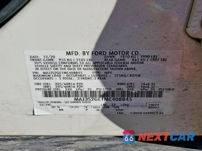 Zdjęcie 14 z 14 samochodu: 2021 FORD ECOSPORT SE VIN:MAJ3S2GE1MC408845 - miniatura