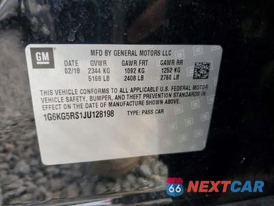 Zdjęcie 12 z 12 samochodu: 2018 CADILLAC CT6 PREMIUM LUXURY CSAV VIN:1G6KG5RS1JU128198 - miniatura