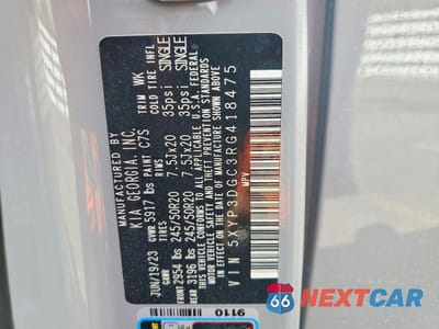 Zdjęcie 13 z 13 samochodu: 2024 KIA TELLURIDE EX X-LINE VIN:5XYP3DGC3RG418475 - miniatura