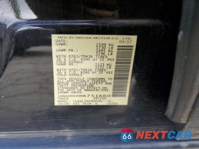 Zdjęcie 12 z 13 samochodu: 2017 NISSAN FRONTIER SV VIN:1N6AD0ER9HN751660 - miniatura