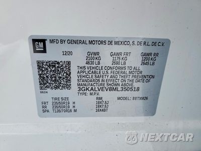 Zdjęcie 12 z 13 samochodu: 2021 GMC TERRAIN SLT VIN:3GKALVEV8ML350518 - miniatura