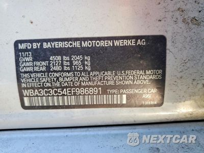 Zdjęcie 12 z 12 samochodu: 2014 BMW 320 I XDRIVE VIN:WBA3C3C54EF986891 - miniatura