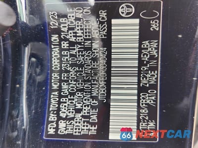 Zdjęcie 12 z 13 samochodu: 2024 TOYOTA COROLLA HYBRID LE VIN:JTDBCMFE0R3040424 - miniatura