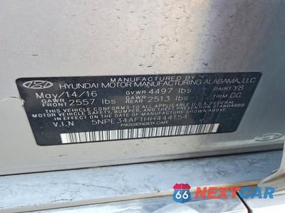 Zdjęcie 12 z 12 samochodu: 2017 HYUNDAI SONATA SPORT VIN:5NPE34AF1HH444154 - miniatura