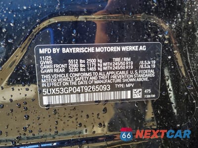 Zdjęcie 13 z 13 samochodu: 2026 BMW X3 30 XDRIVE VIN:5UX53GP04T9265093 - miniatura