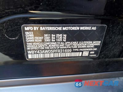 Zdjęcie 12 z 12 samochodu: 2023 BMW I4 EDRIVE 35 VIN:WBY43AW05PFR31699 - miniatura