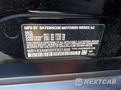 Zdjęcie 12 z 12 samochodu: 2023 BMW I4 EDRIVE 35 VIN:WBY43AW05PFR31699 - miniatura